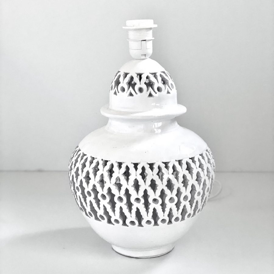 Calada globe bordlampe hvid - unika mønster - keramik - H40 - Image 2