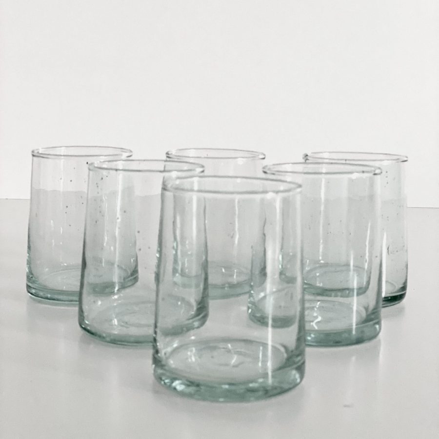 Glas - Fez Klar H9 cm (M) - 6 stk