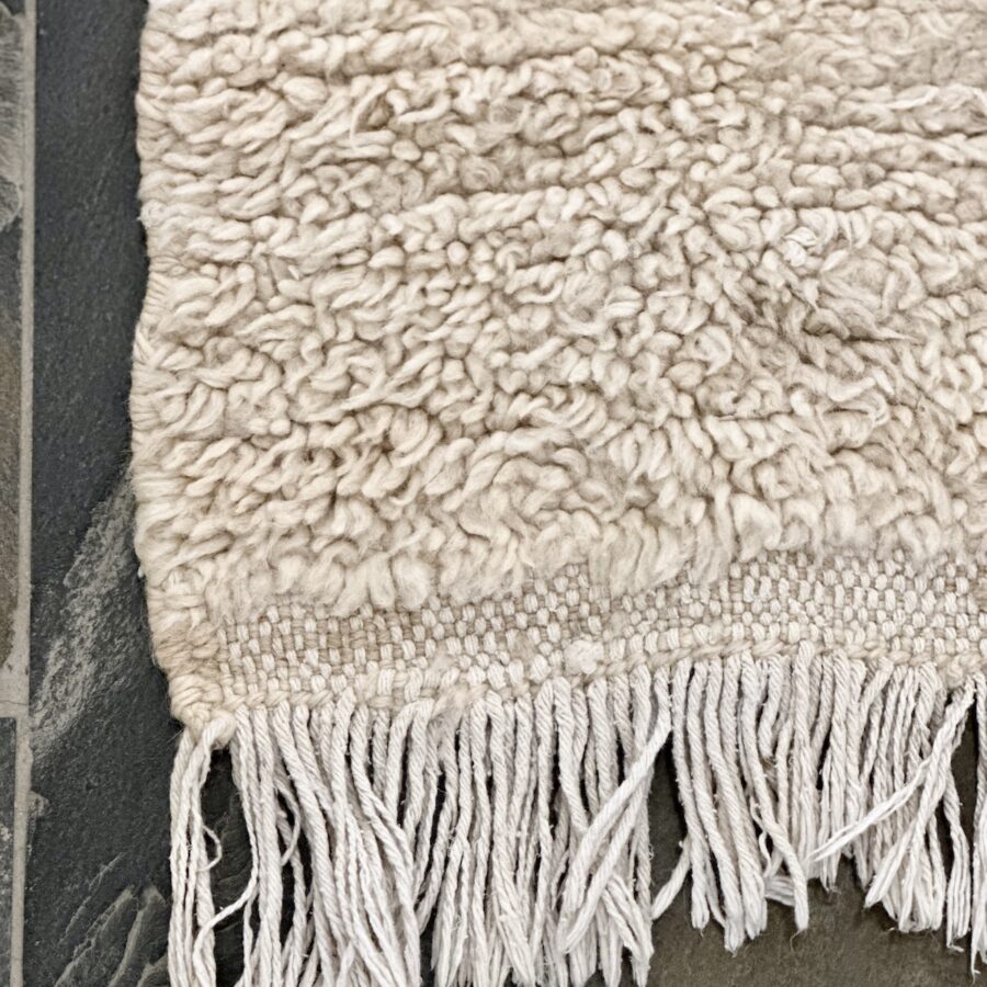 Beni Ouarain tæppe løber 80 x 270 cm råhvid - vintage - Image 5