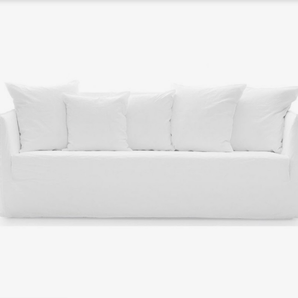 hvid 3 personers sofa