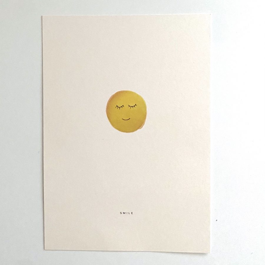 post kort og A5 plakat med illustration