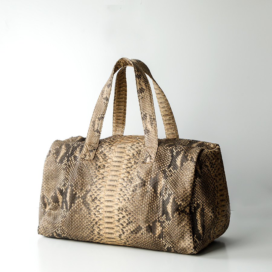 adventure weekend taske python skind - cognac - kundalini