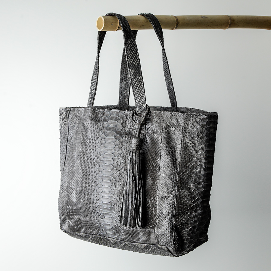 kundalini big shopper bag python skin - grå