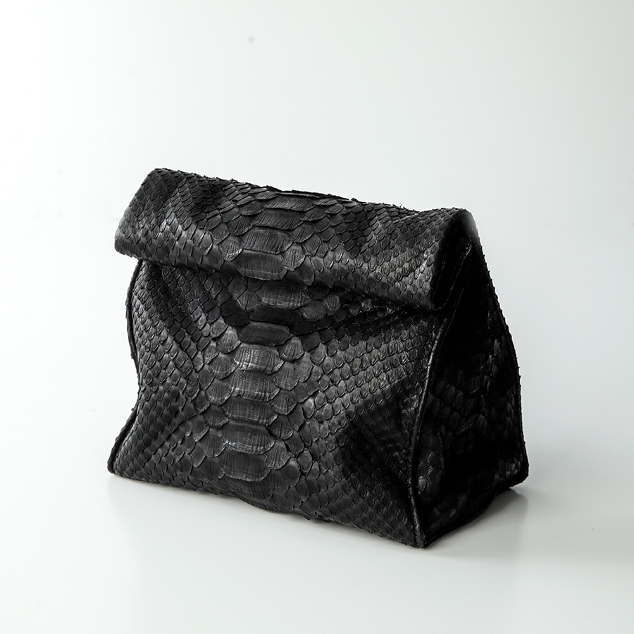 Håndtaske python skind - sort - Kundalini Boho Wrap