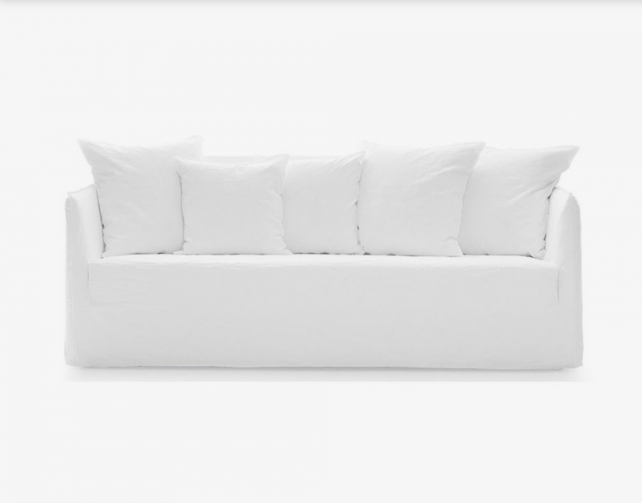 hvid 3 personers sofa