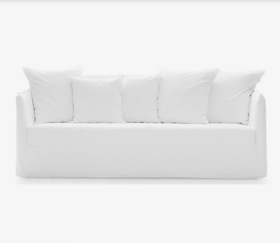 hvid 3 personers sofa