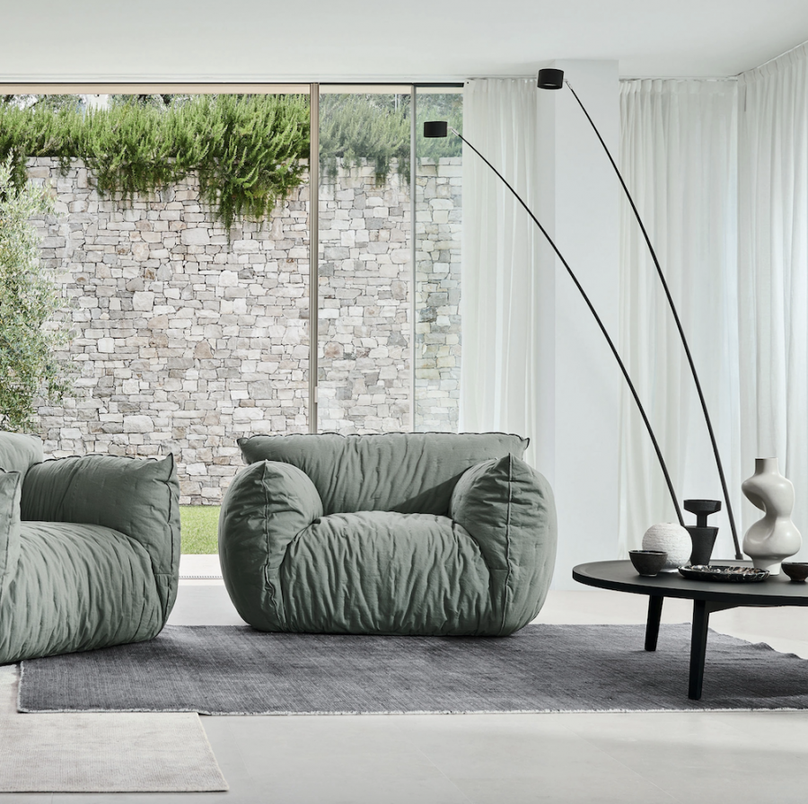 Gervasoni lænestol Nuvola 05 - Lino Bianco - Image 3