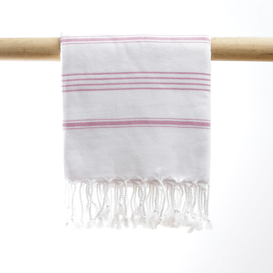 Hammam Nurlina hvid/lys pink