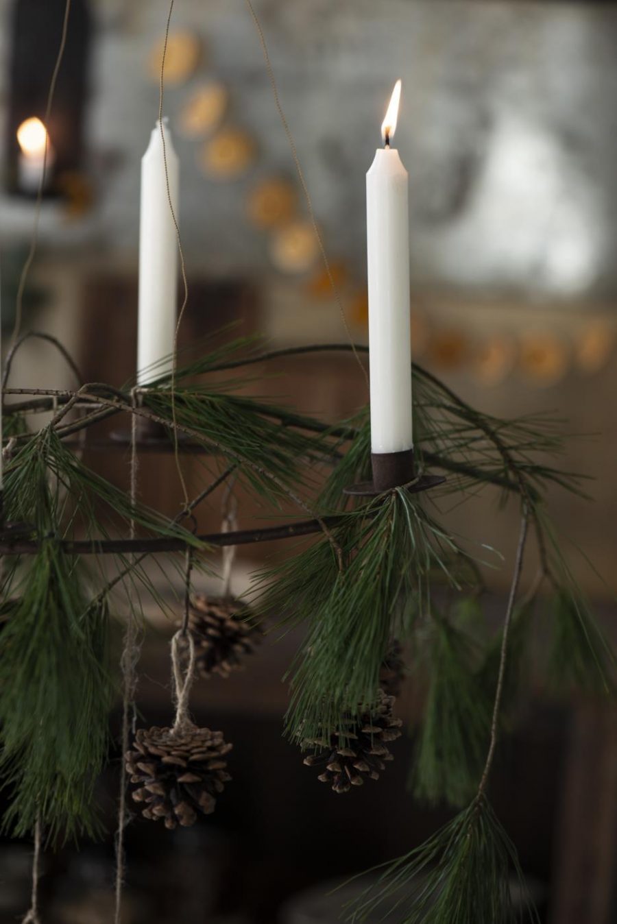Julepynt - mini grankogle med jutesnor - Image 3