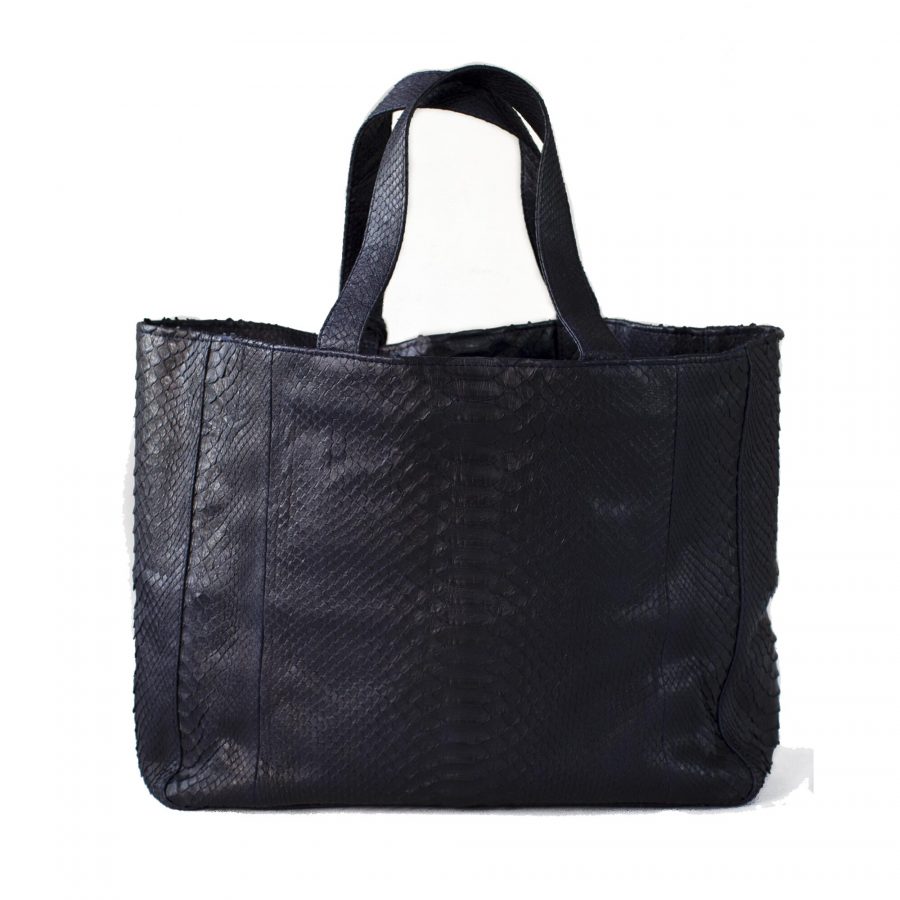 Kundalini big shopper bag python skind - sort bagside