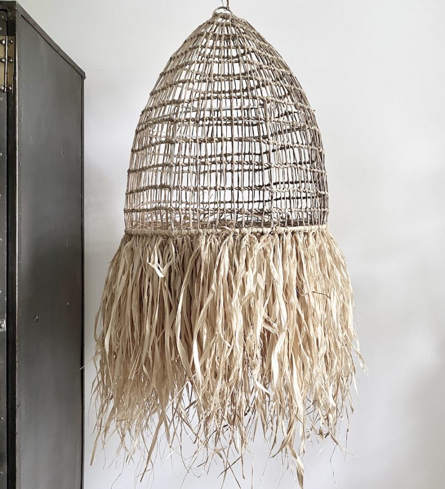 Kurvelampe rumbai boho - Bali - Ø50
