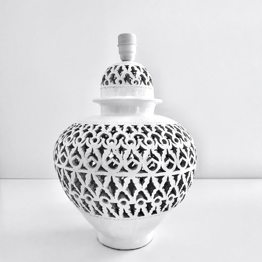 Calada globe grande bordlampe - unika mønster - Keramik - H50 - Image 2