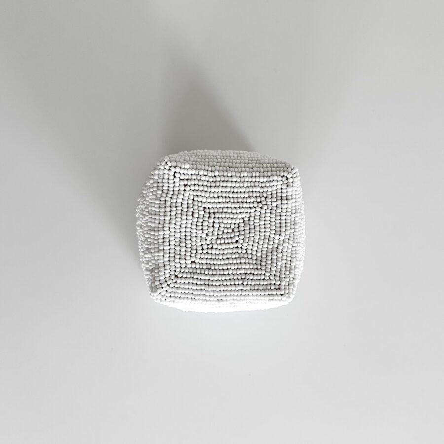 Bali perleæske square mini H8 cm - hvid - Image 2