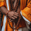 Rudraksha Mala bønnekæde - sort kvast Buddha - Image 3