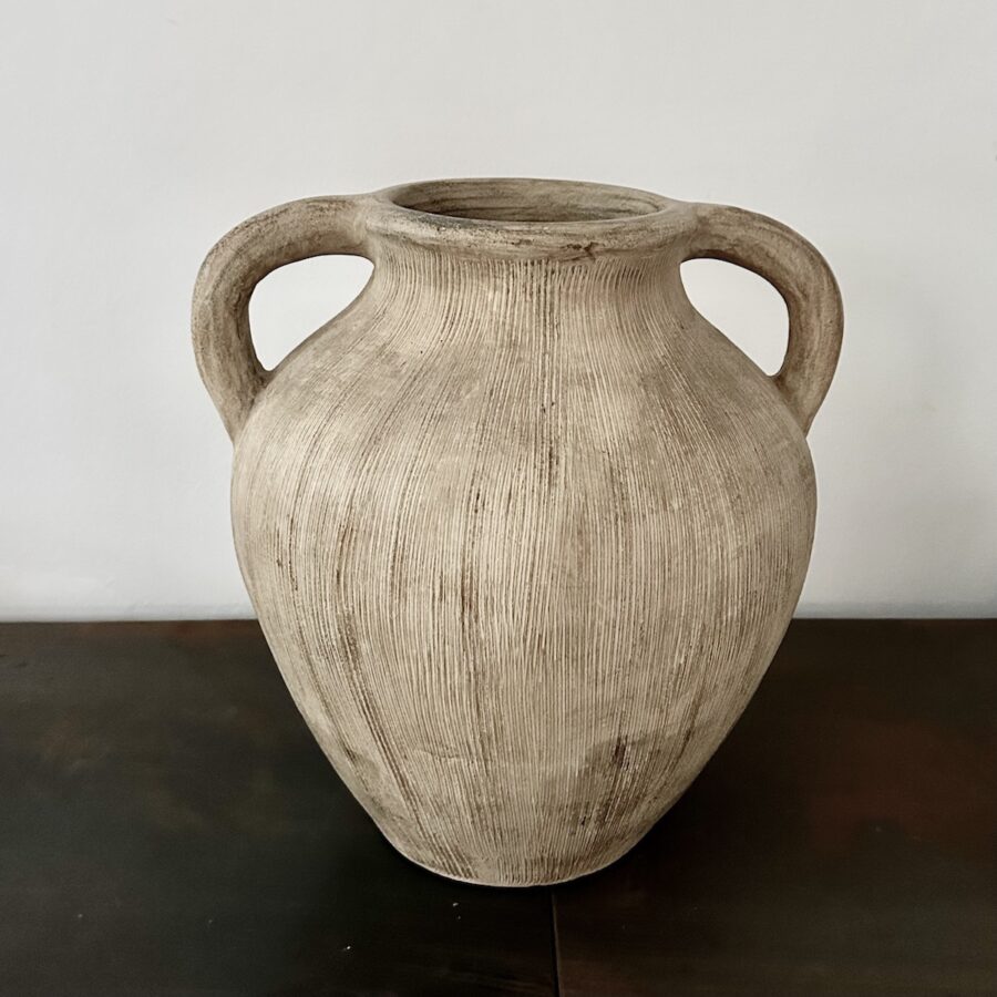 Terracotta krukke m/hanke H40 cm