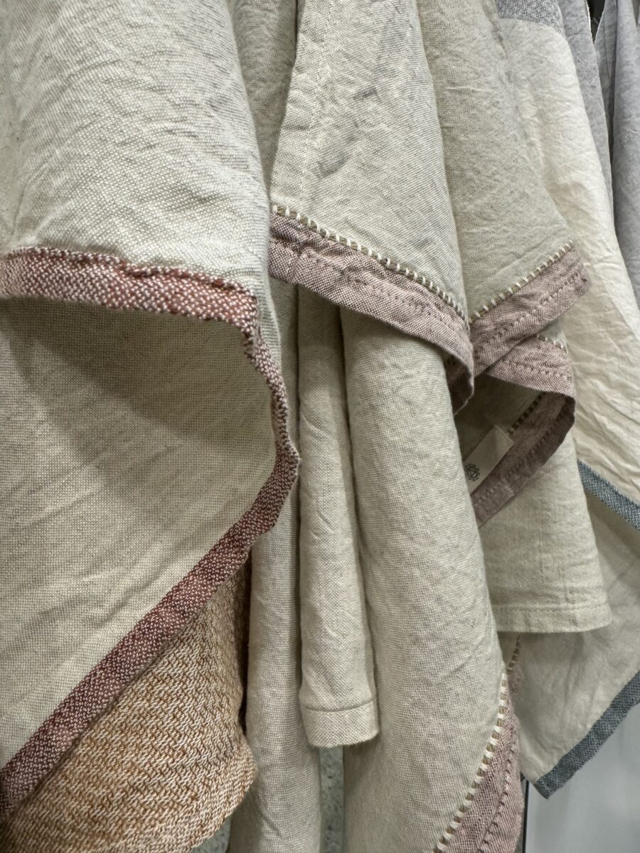 Viskestykke hør/bomuld - Pano largo beige og rosa - Image 4