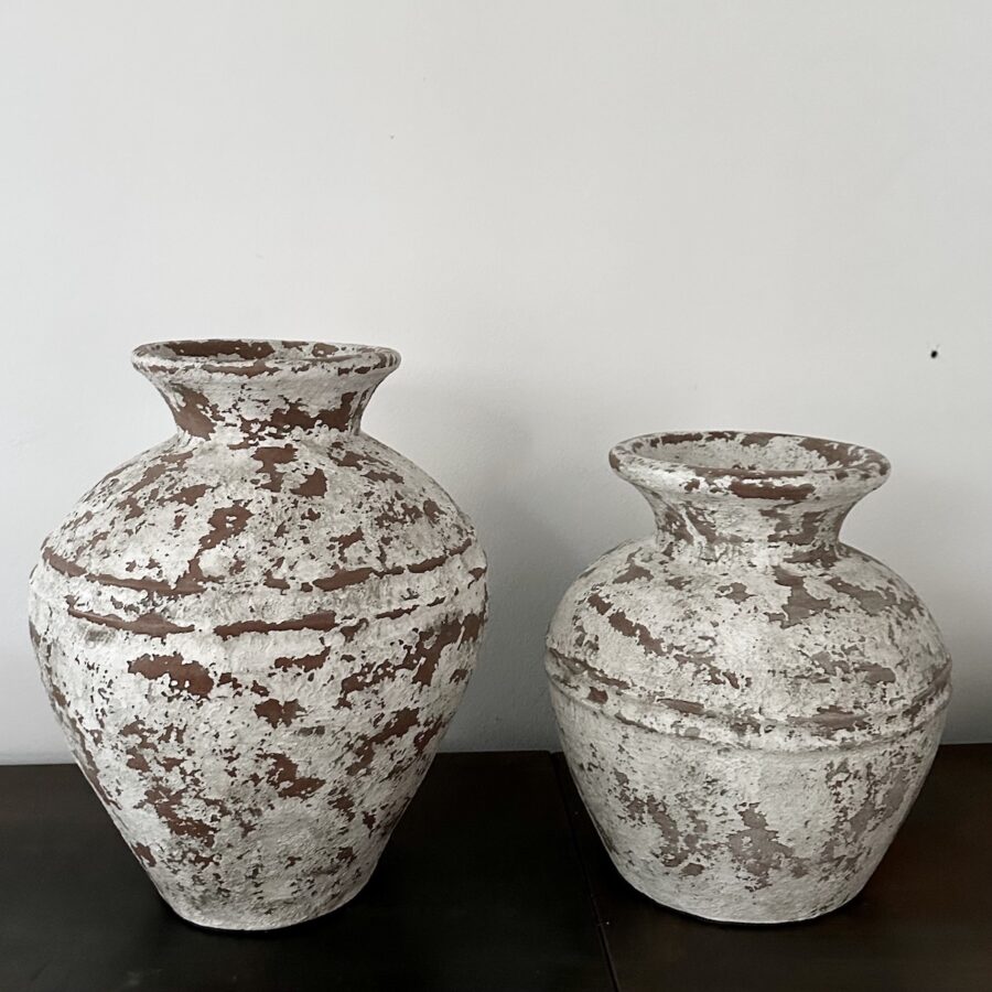 Terracotta krukke H35 cm - meleret - Image 2