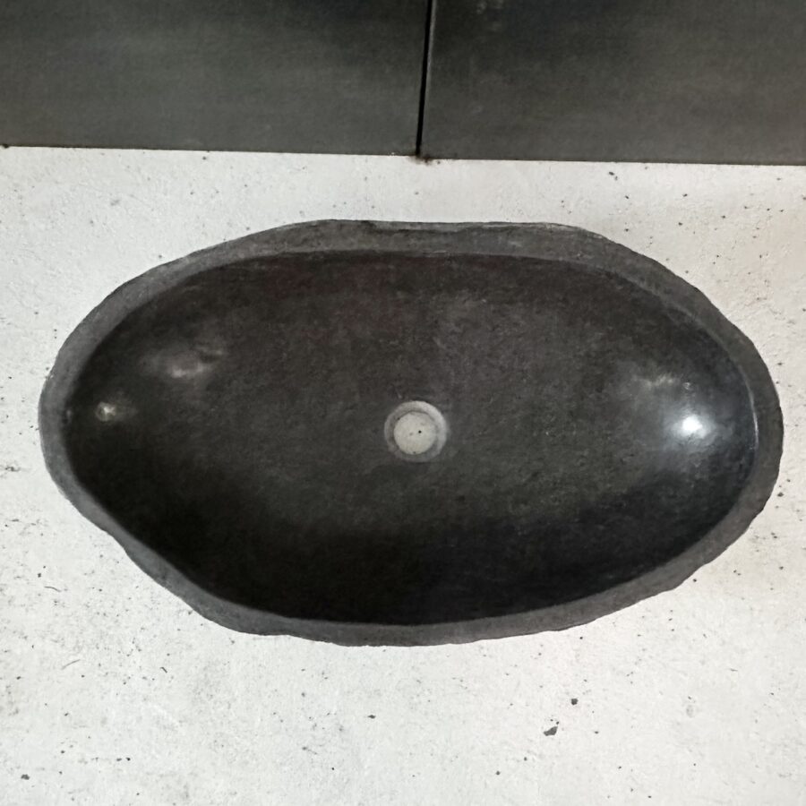 Riverstone håndvask fra Bali - XL 64 x 37 cm - Image 2