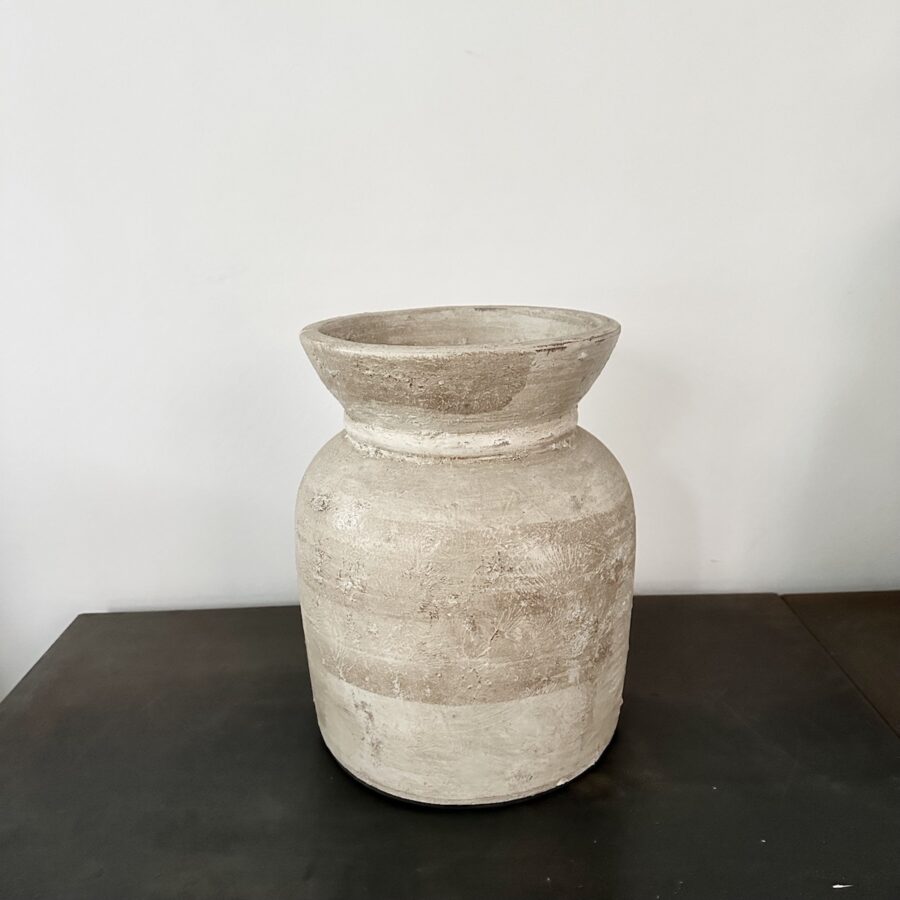 Terracotta krukke H30 cm - Classic creme