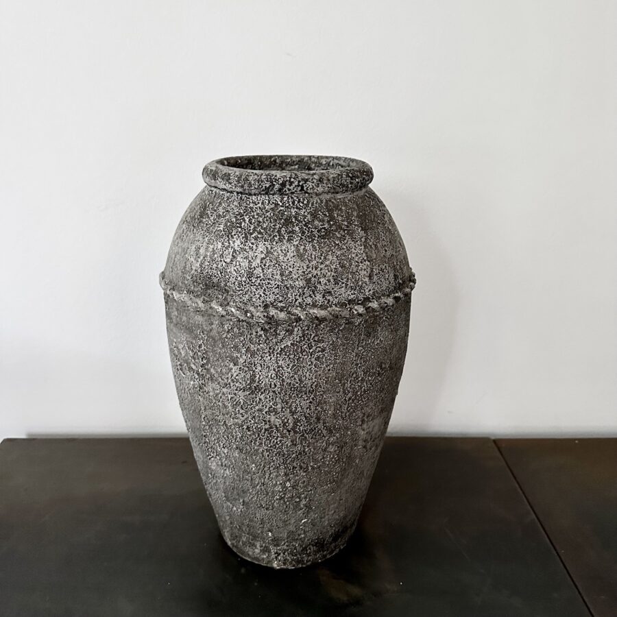 Terracotta krukke H40 cm - rustic dark