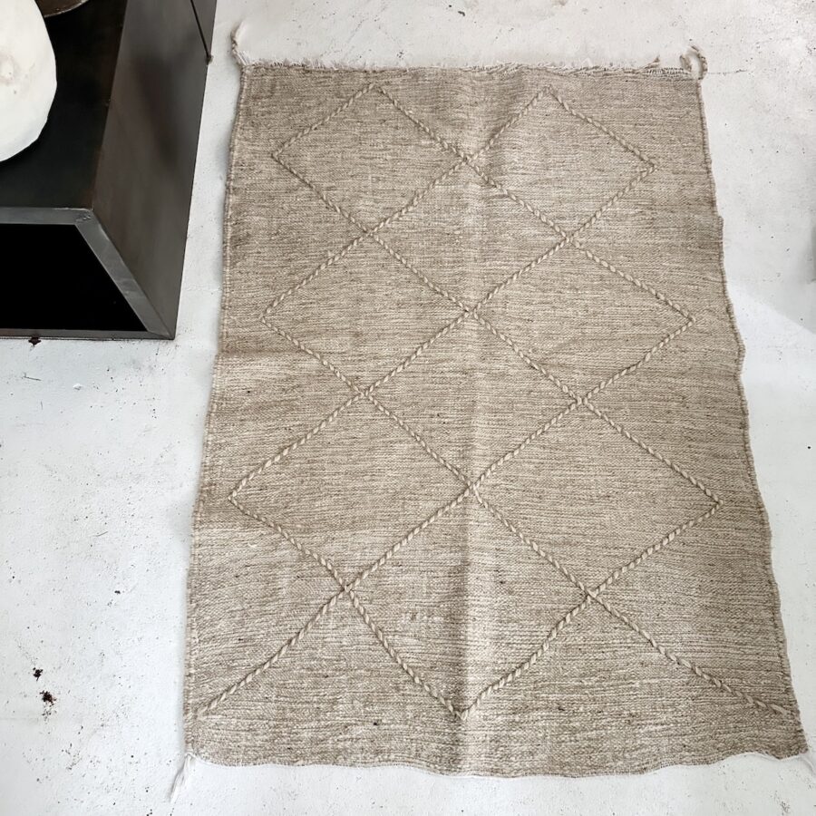 Zanafi Kilim gulvtæppe 150 x 100 cm brun meleret