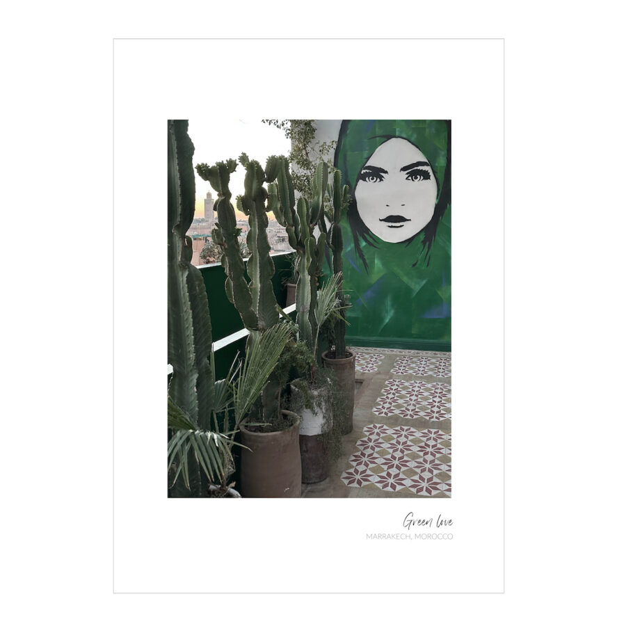 Soulprint kort / poster A5 - Green Love Marrakech