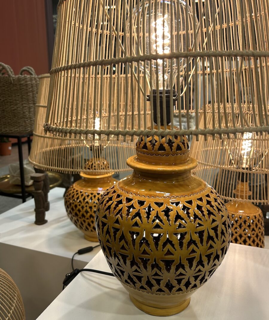 Rattan lampeskærm H30 x Ø45 cm