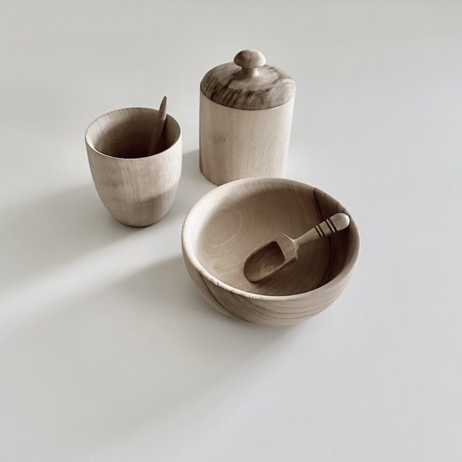 Saltkar / Krukke - Walnut H7 cm - Image 2