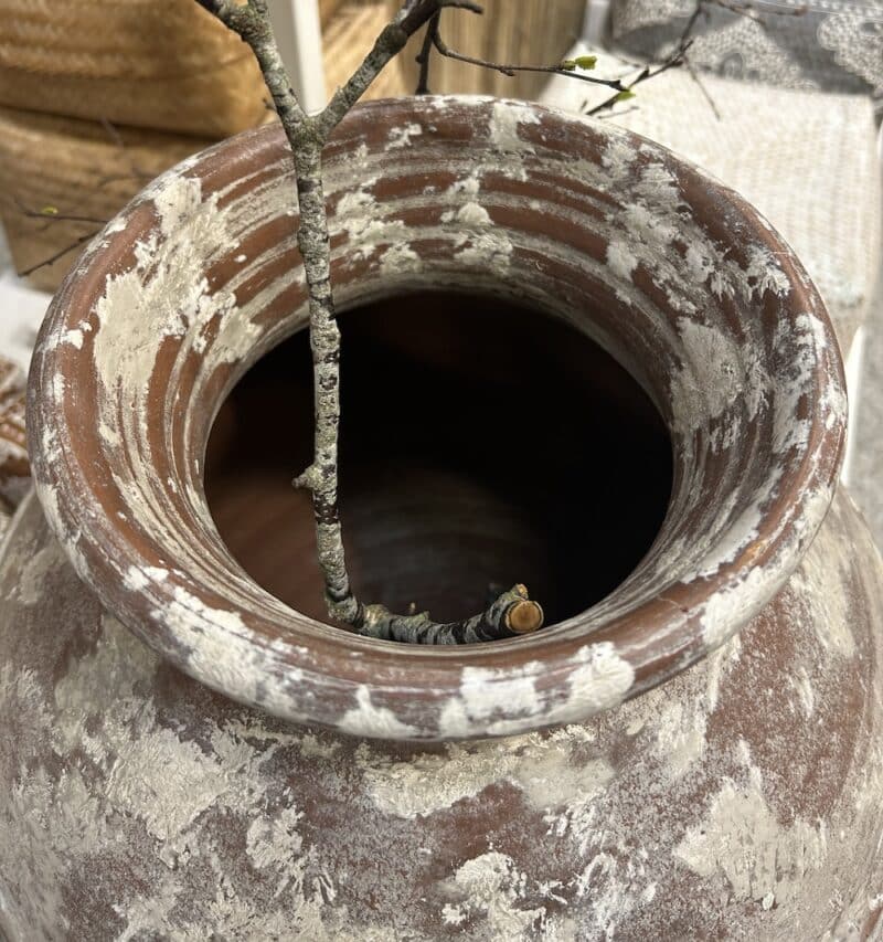 Terracotta krukke H50 cm - meleret - Billede 3
