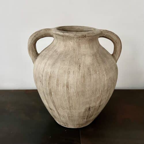Terracotta krukke m/hanke H40 cm