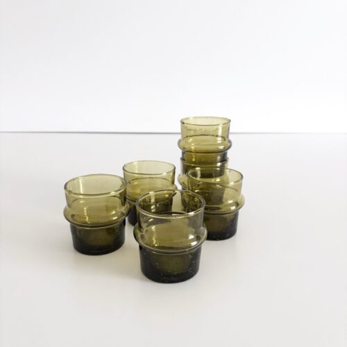 Glas - Marrakesh Oliven H6 cm Mini - 6 stk