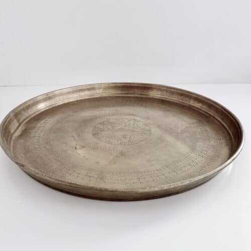 Marokkansk vintage fad Ø59 cm - messing