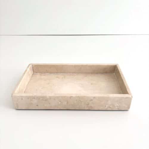 Marmor bakke - Cream stor