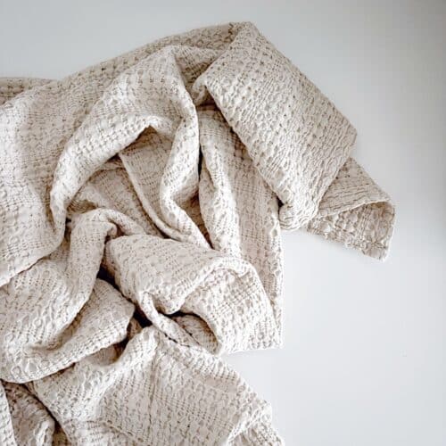 Sengetæppe - Crochet Lys pudder 260 x 260 cm