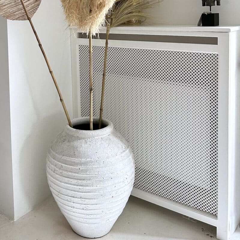 Stor Bali Terracotta gulv krukke - hvid H65 cm - Billede 3