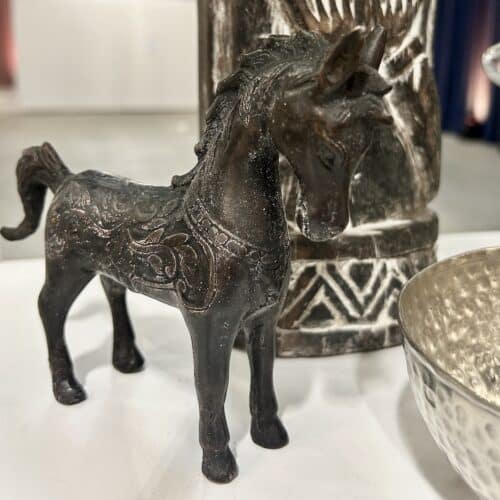 Bali statue The Horse H16 cm - sort
