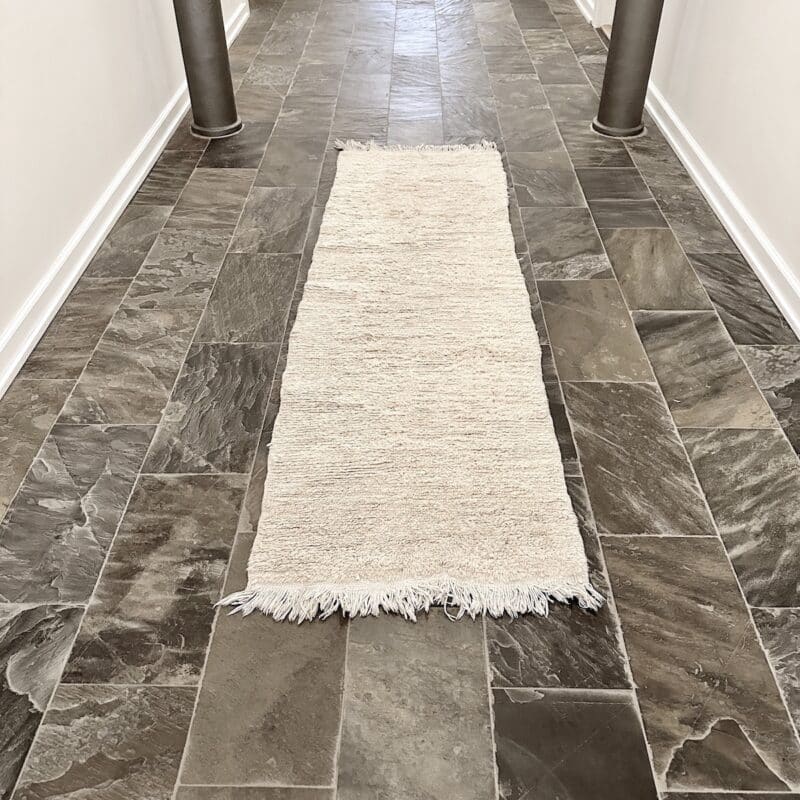 Beni Ouarain tæppe løber 80 x 270 cm råhvid - vintage - Billede 2