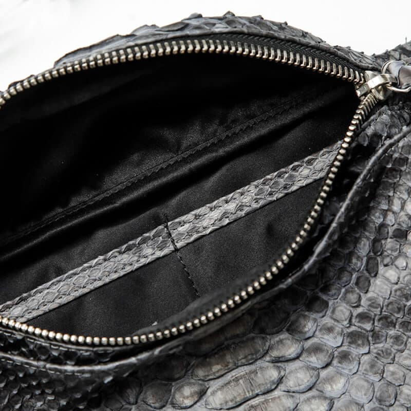 kundalini crossbody bum bag python skind inside big room