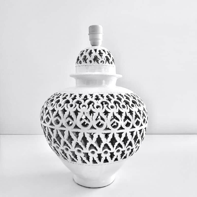 Calada globe grande bordlampe - unika mønster - Keramik - H50 - Billede 2