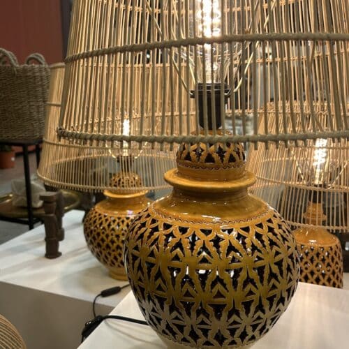 Rattan lampeskærm H30 x Ø45 cm