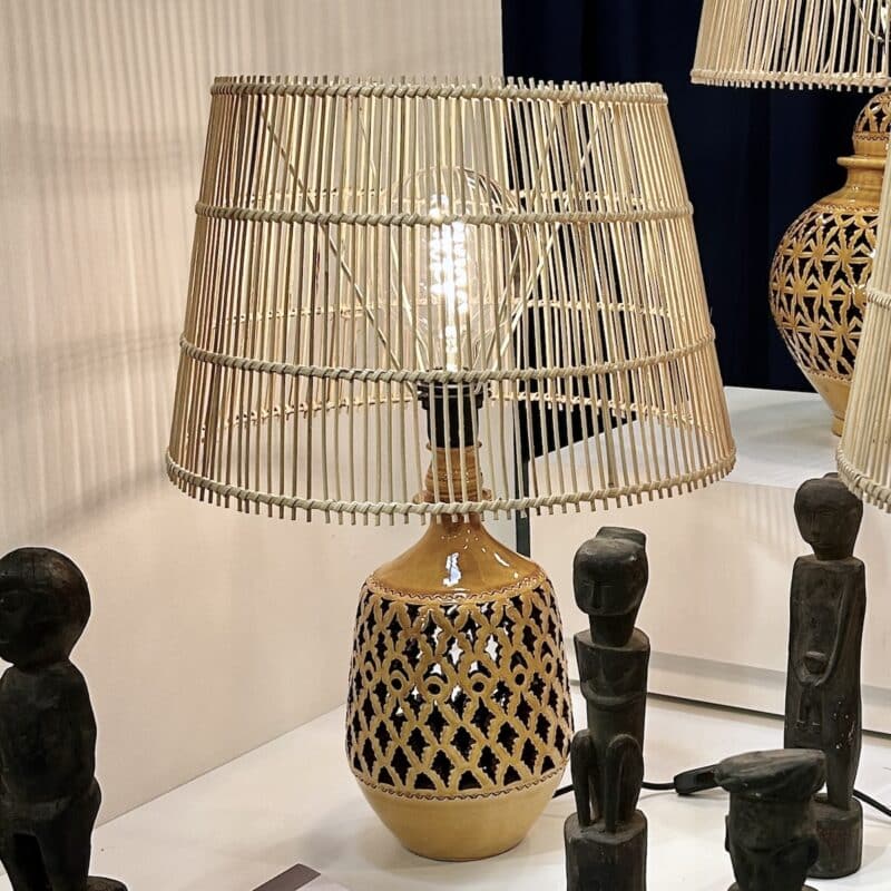 Rattan lampeskærm H20 x Ø30 cm