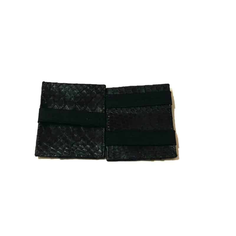 Gentlemen wallet herrepung i sort python med elastik