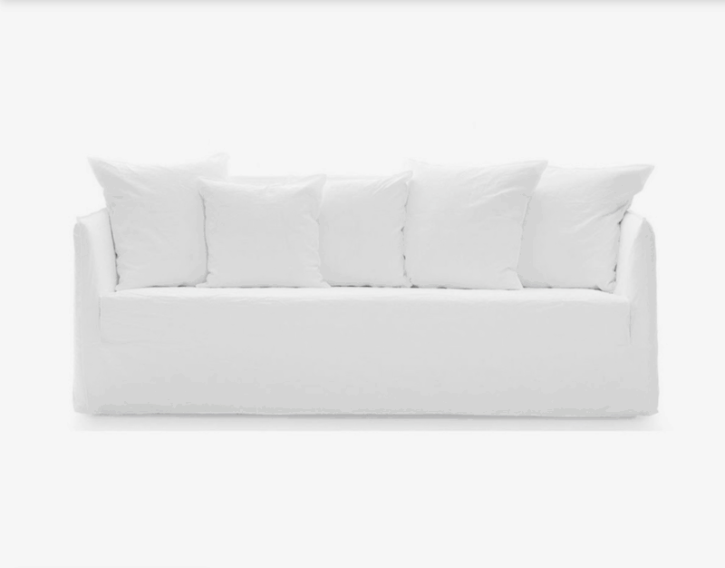 hvid 3 personers sofa