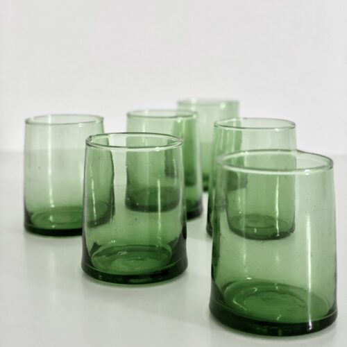 Glas - Fez Grøn H9 cm (M) - 6 stk