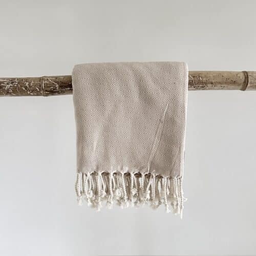 Hammam bade håndklæde - Diamond beige
