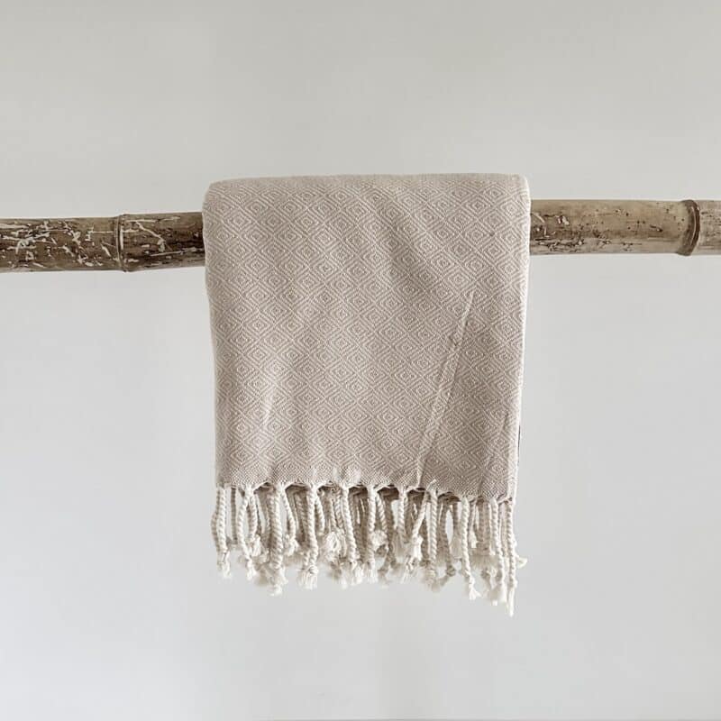 Hammam bade håndklæde - Diamond beige