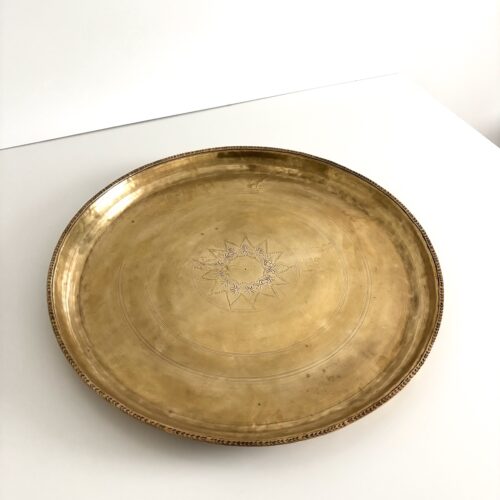 Marokkansk vintage fad Ø59 cm - messing