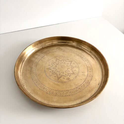 Marokkansk vintage fad Ø54 cm - messing