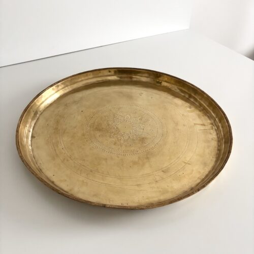 Marokkansk vintage fad Ø52 cm - messing