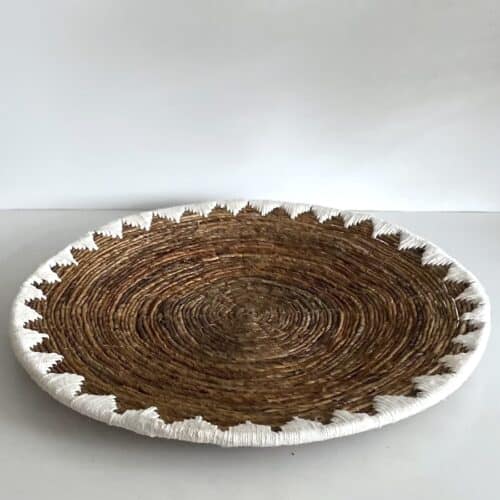 Bali Abaca Segitiga fad - fladt Ø80 - hvid